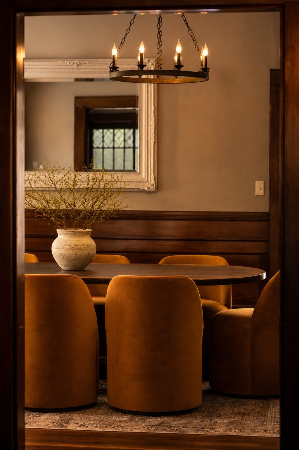 A table set for dinner at The De La Vina Inn